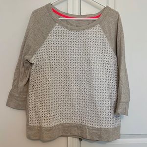 Merona 3/4 Sleeve Lace Baseball Sweater